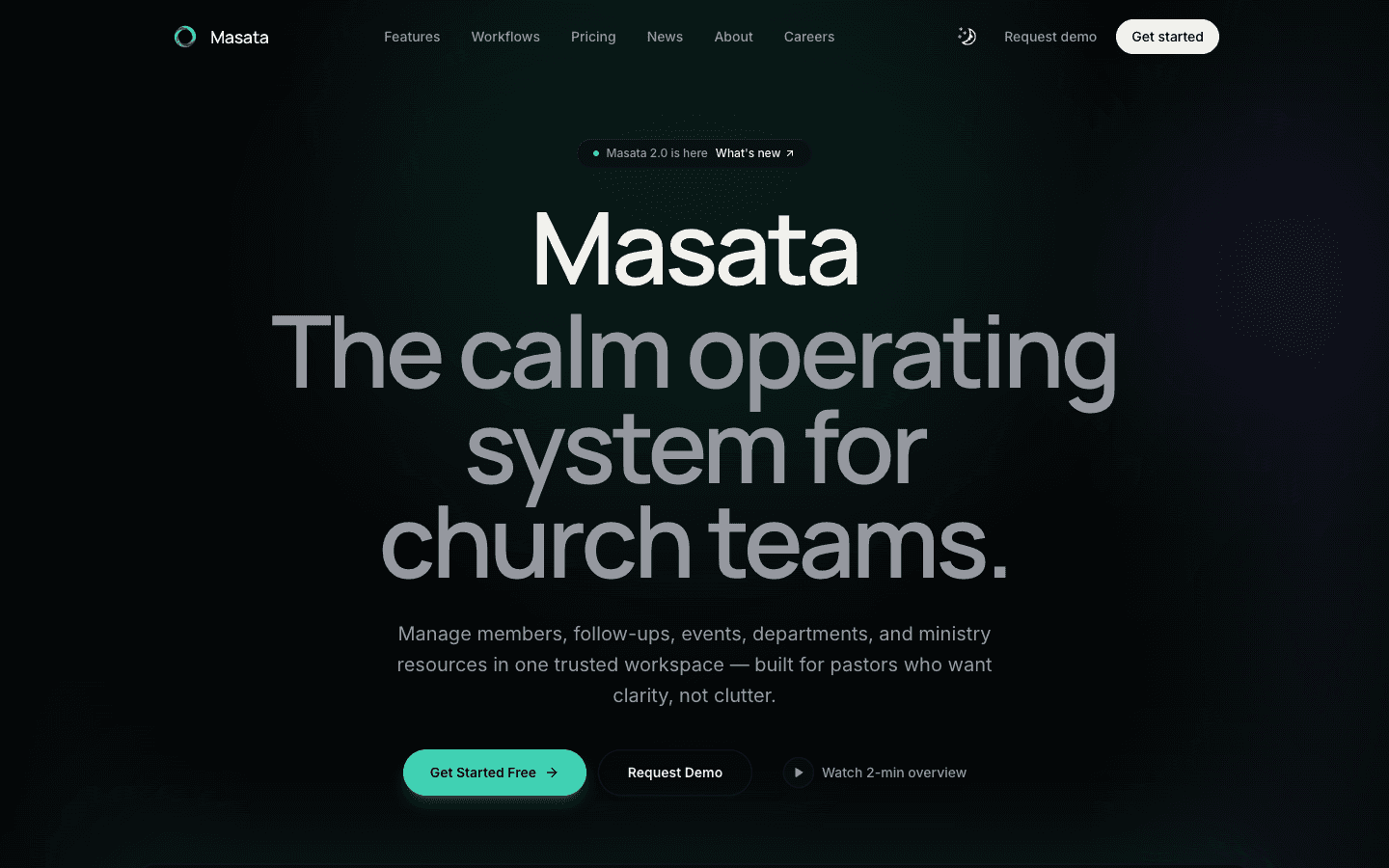 Screenshot of the Masata by RWERU platform